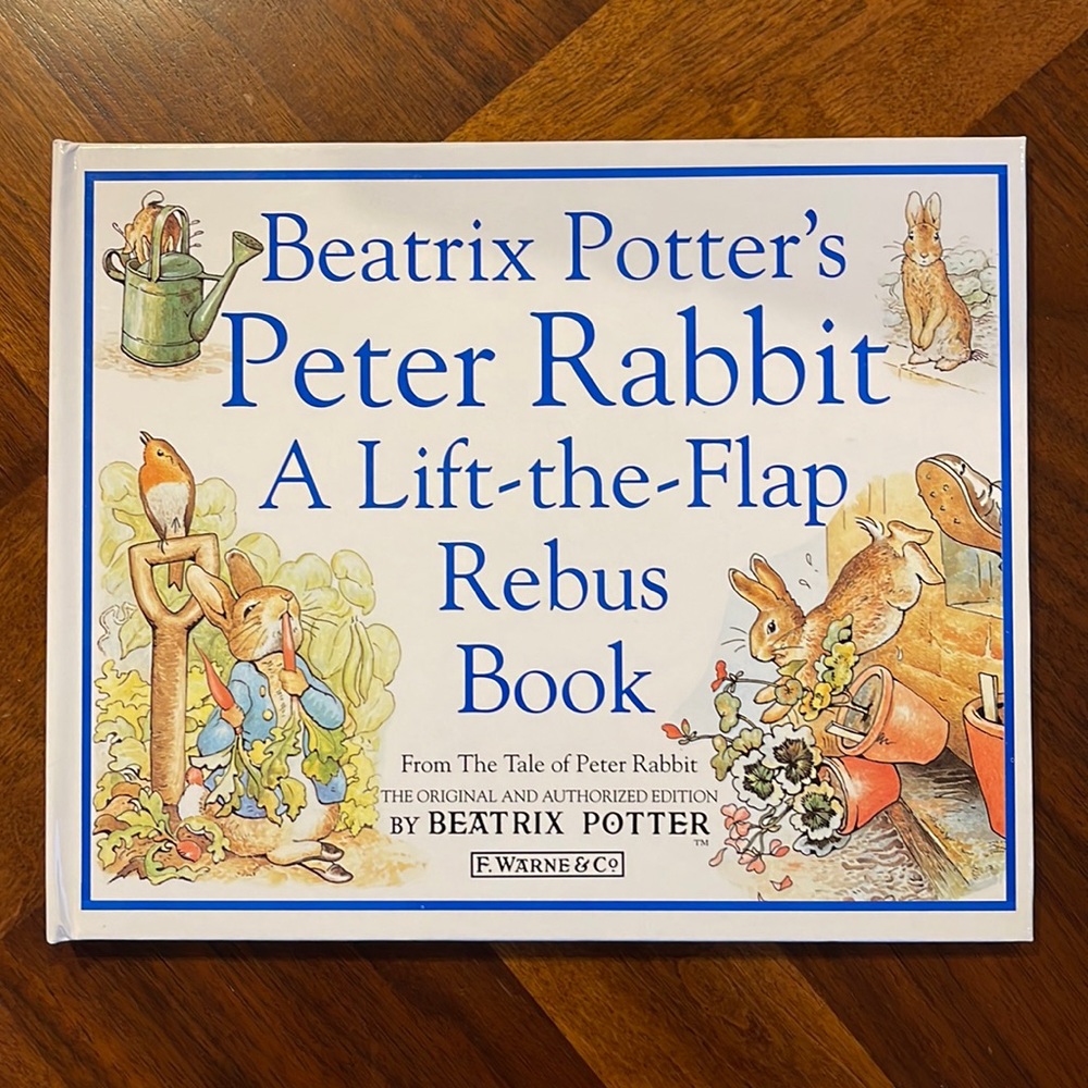 NEVER USED PETER RABBIT "A LIFT-THE-FLAP REBUS BOOK" BY BEATRIX POTTER